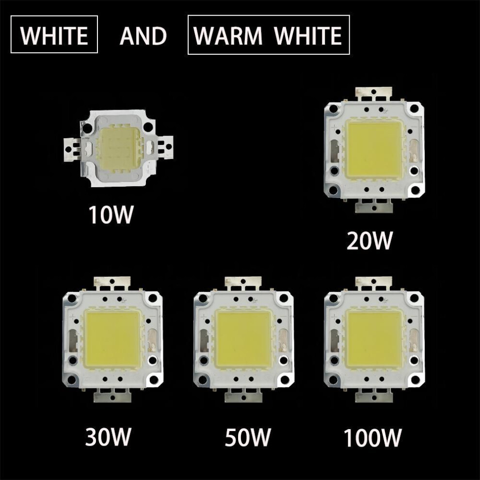 (white, 2Pcs 50W 36V) 2 Pcs 10w 20w 30w 50w 100w Led Beads Chip High Brightness 10-12v 30-32v Cold White Warm White Diy For Floodlight Spotlight With Driver
