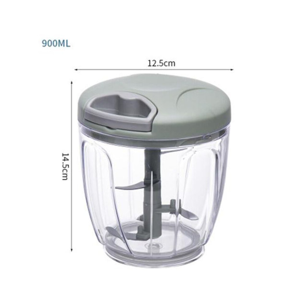 (green, 900ml) 500/900ml Garlic Chopper Manual Rotate Vegetable Cutter Chopper Slicer Fruit Garlic Crusher Kitchen Gadget Blenders Meat Grinder