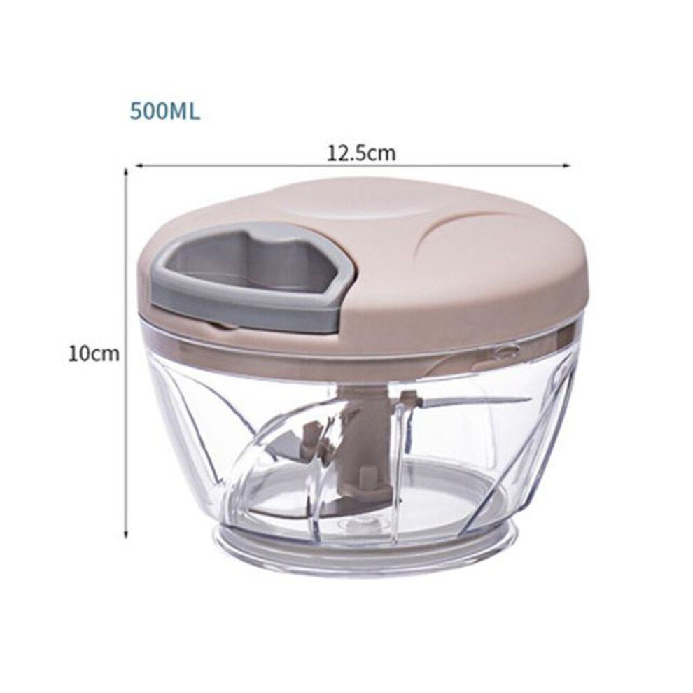 (pink, 500ml) 500/900ml Garlic Chopper Manual Rotate Vegetable Cutter Chopper Slicer Fruit Garlic Crusher Kitchen Gadget Blenders Meat Grinder