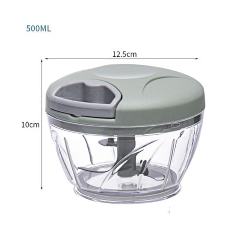 (green, 500ml) 500/900ml Garlic Chopper Manual Rotate Vegetable Cutter Chopper Slicer Fruit Garlic Crusher Kitchen Gadget Blenders Meat Grinder