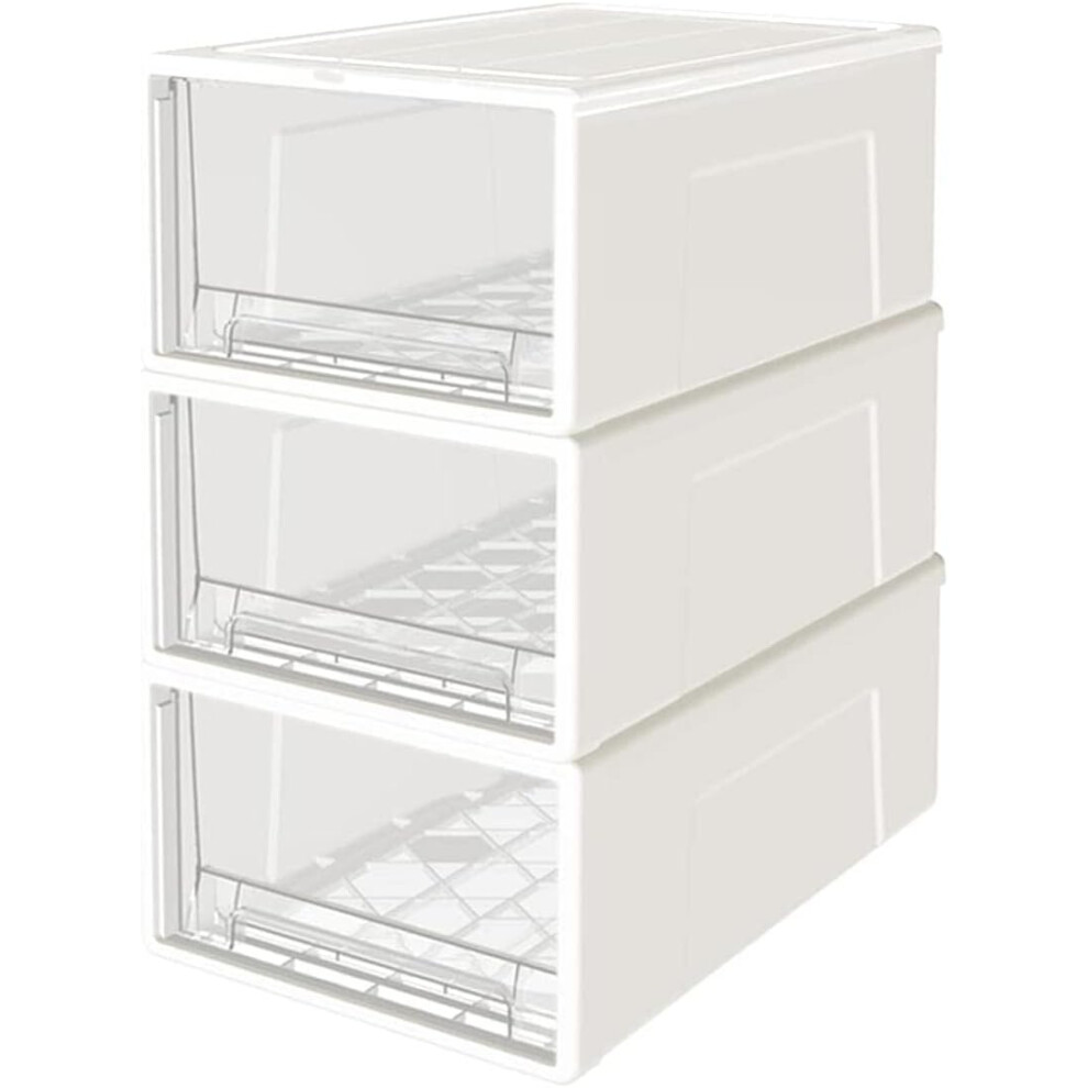(Modern) Plastic stackable storage drawers, storage boxes, multi-purpose storage boxes for bedroom, bathroom, closet, dorm, craft room