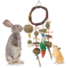 (As show, One size) Small Animals Teeth Care Pet Cage Entertainment Accessories for Bunnies Chinchilla,Guinea Pig