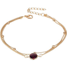 (As show, One size) Beach Anklet For Girls Style Beach Anklet Bracelet Jewelry Anklet Adjustable Size Stone Bracelet