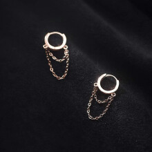 (As show, One size) 925 Sterling Silver Dangle Earrings Tassel for Women Minimalist Hoop Drop Earrings Chain