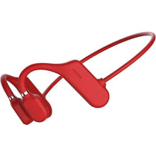 (As show, One size) Bone Conduction Waterproof Sports Headphones for Running(Red)