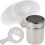 (As show, One size) Chocolate Shaker with 16 Piece Coffee Stencils Set 1