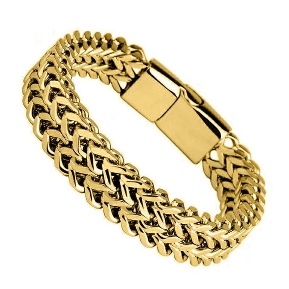 (gold, 19cm) Men&apos;s Stainless Steel Bracelet Accessories 2023 Fashion Charm Bracelet Men&apos;s Gold Bracelet Luxury Men Gift Rock Style-image-OPC-PG2RFPP-NEW