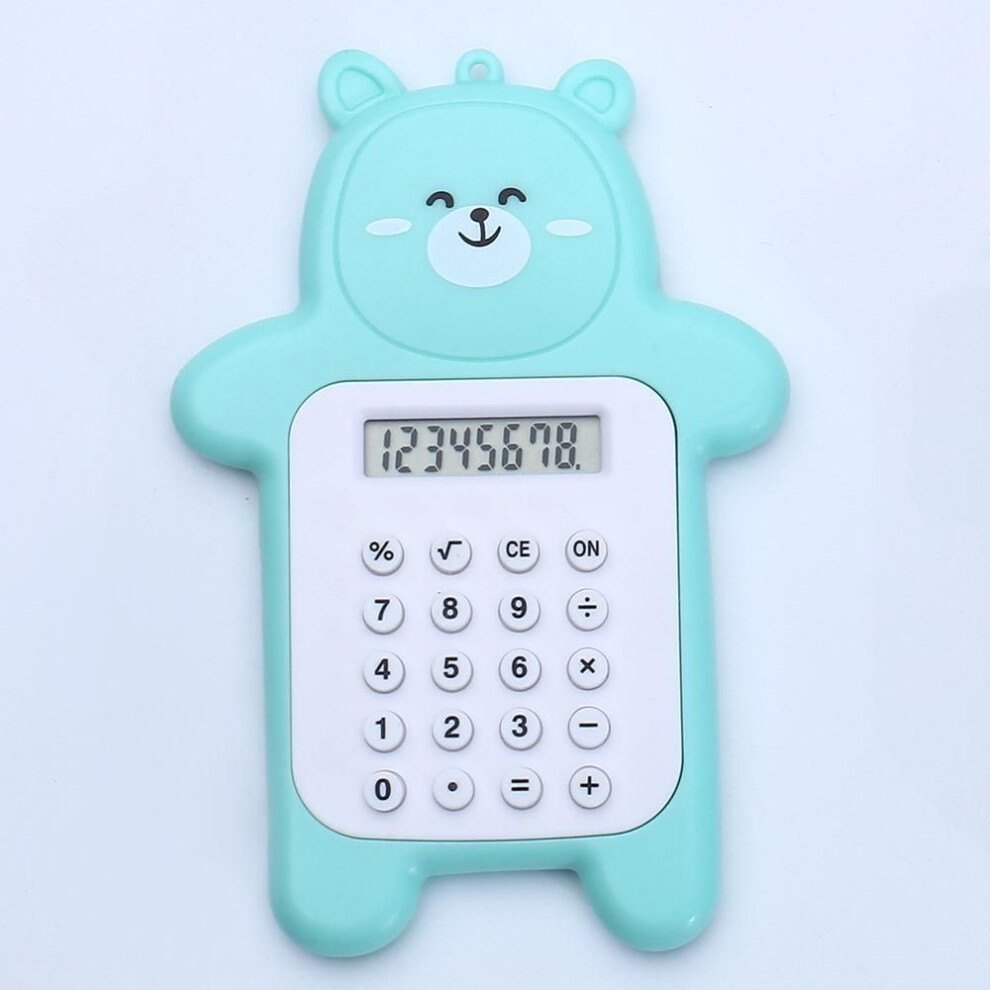 (fresh air) Mini Cute Bear Expression Calculator Portable Easy To Carry Small Cartoon Calculator