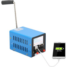 (As show, One size) Hand-cranked Charging Generator High Power Dynamo Charger Portable Emergency Hand Power Hand Crank USB Charging Emergency Survival