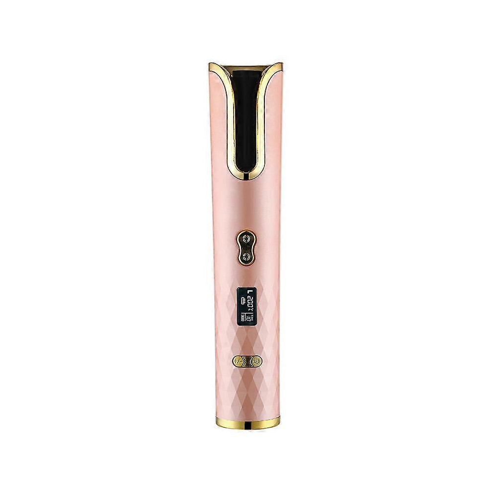 (As show, One size) Hair Curlers for Long Hair - Cordless Automatic Hair Curler, Curling Wand with LCD Display, Adjustable Temperature Timer