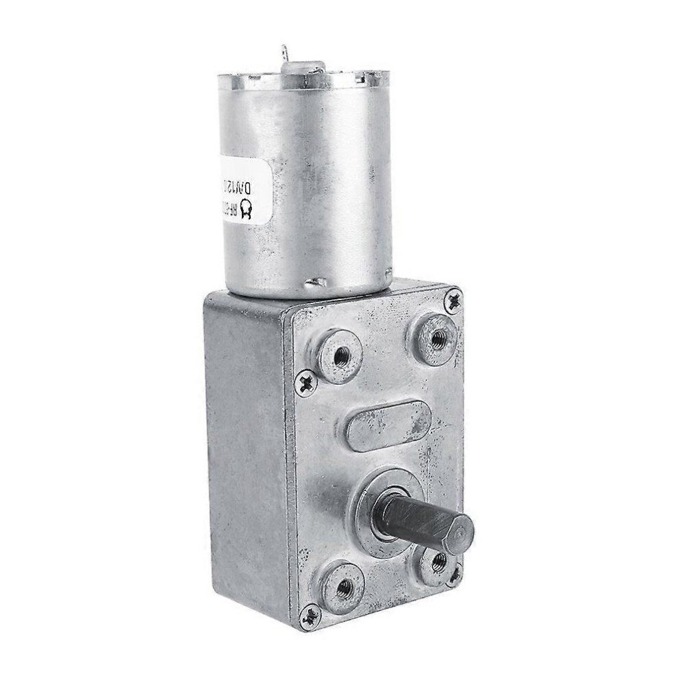 (6Rpm, One Size) Linjou Dc 12V Electric Motor Reversible Reduction Turbine High Torque Worm Gear Box For Windows, Door Openers (6Rpm) 5093216503019