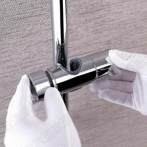 (As show, One size) Replaceable Hand Shower Holder, Shower Head Holder, Chrome Abs (silv SGH