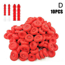 (As show, One size) 10pcs Caulk Cap Glass Glue Tip Sealing Cap Barrel Glue Mouth Protective Co RQT