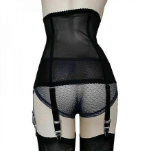 (M, Black) Women's High-waist Firm Shaping Waist Removable Garter Belt Lady Clothing G ODS