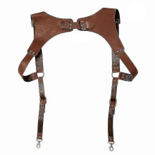 (brown, One size) Adjustable Men's Strap Belt Body Chest Harness Punk St KCT