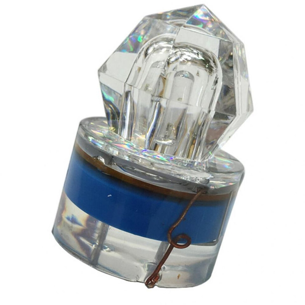 (blue) Led Deep Drop Underwater Diamond Flash Fishing Light Squid Strobe Bait Lure