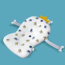 (white,yellow) DHDH Baby Bath Seat Support Mat Foldable Baby Bath Tub Pad & Chair Newborn Bathtub Pillow Infant Anti-Slip Soft Body Cushion