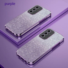 (purple, Samsung Galaxy A06) Luxury Gradient Glitter Plating Case For Samsung Galaxy A54 A34 A16 A06 A24 A14 A15 A05 A04 A53 A52 A23 A13 Silicone Protect Back Cover