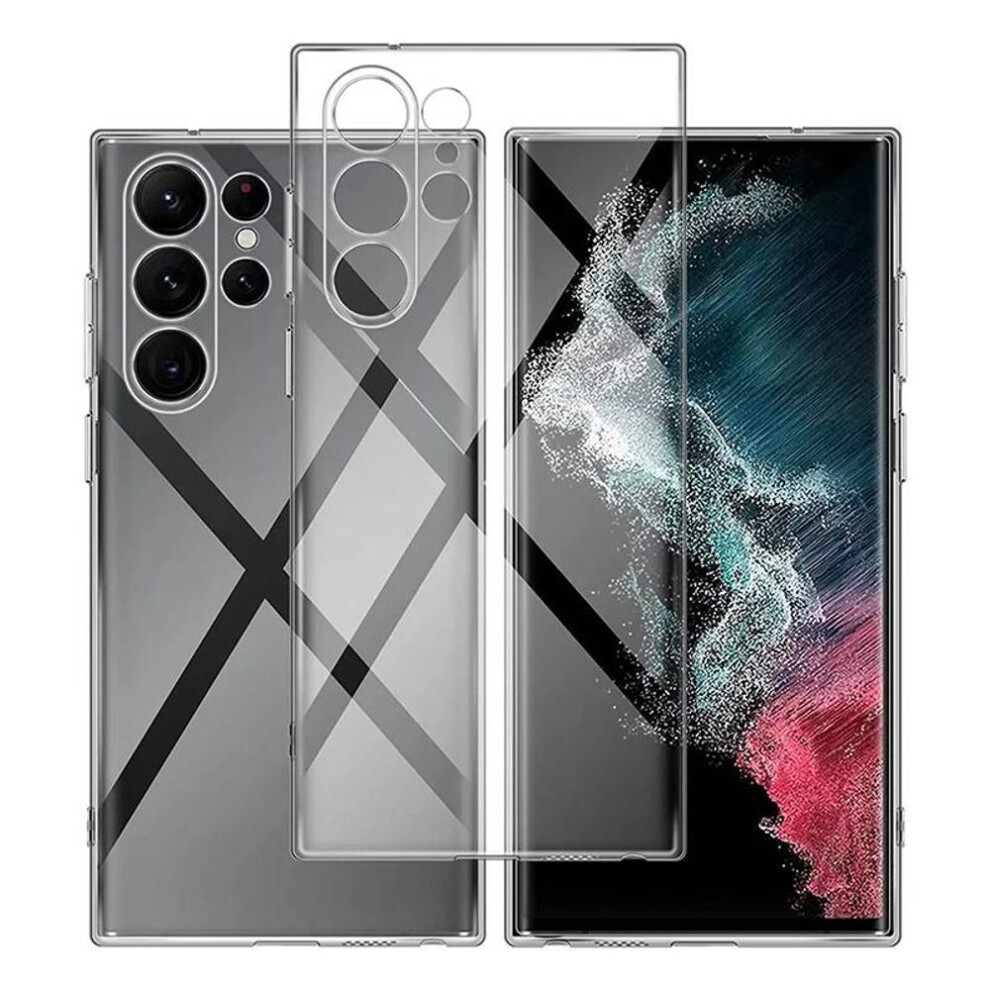 (For Samsung Galaxy A04) Soft Silicone Clear Case For Samsung Galaxy S24 S23 Ultra Plus A05S A15 A25 A34 A54 A23 A33 A53 A73 A04S A14 A24 A34 A13 A32 A52 A72 5G 4G Back Cover