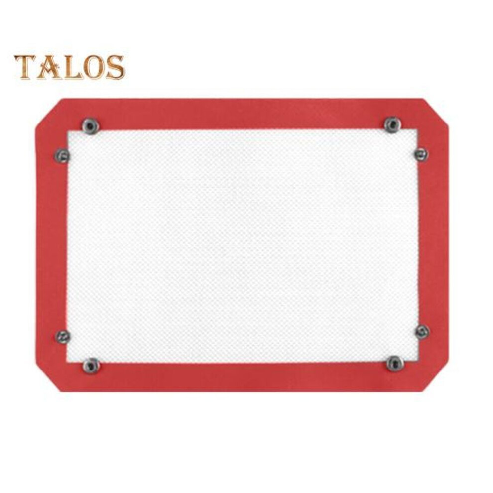 (red, S) Silicone Baking Mat for Oven Non-Stick Heat-Resistant Silicone Easy Clean Reusable Baking Sheet for Cookies Macaroons Bread