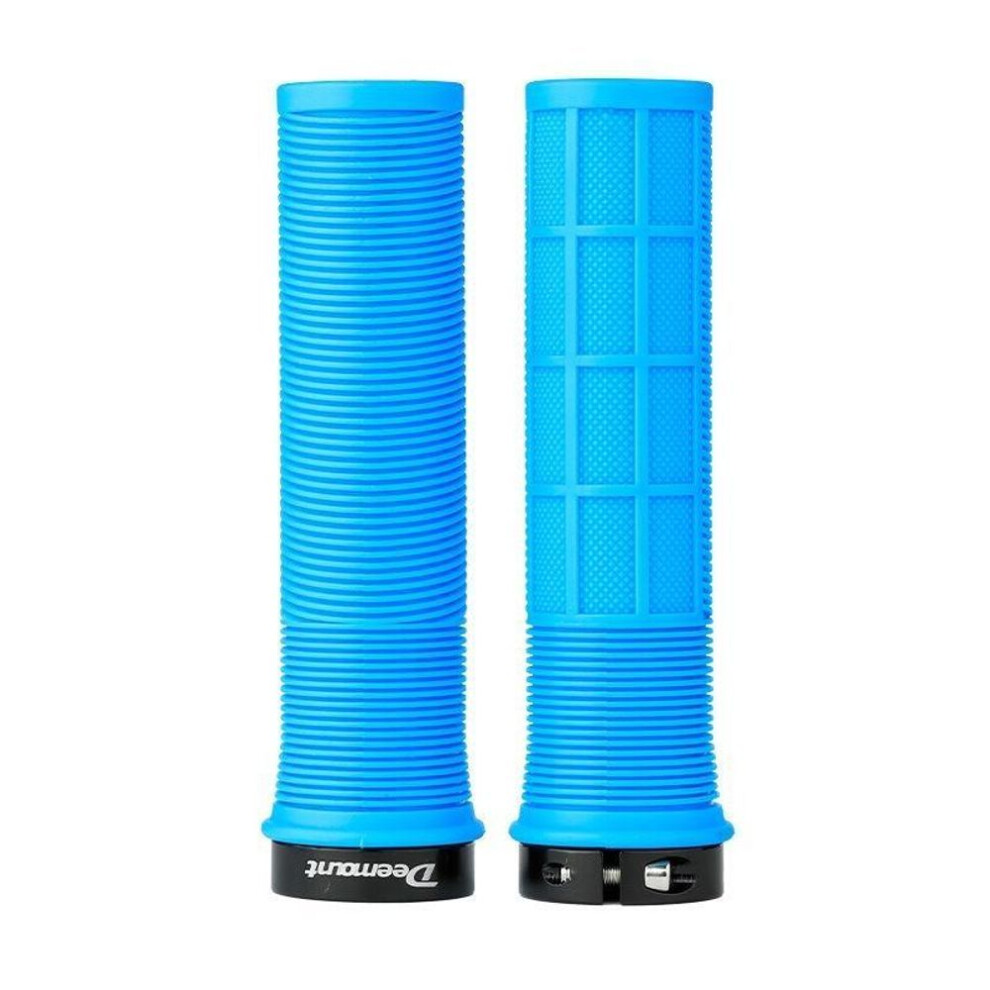 (blue) A Pair Of Mountain Bike Accessories Bicycle Handle Cover Color Tpr Silicone Bicycle Antiskid Pair Handle Straight Handle