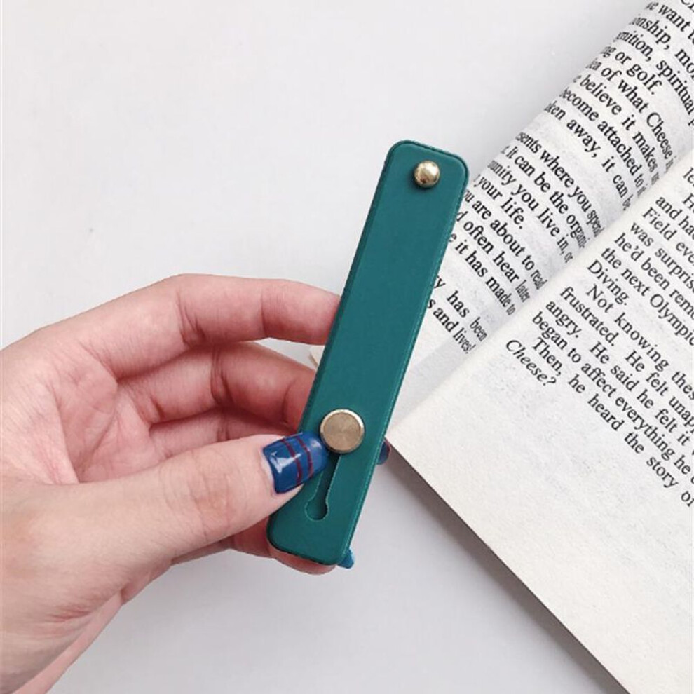 (dark green) Band Hand Finger Grip Mobile Phone Holder Stand Universal For Iphone X 7 11 Pro Max 12 Mini Samsung Xiaomi