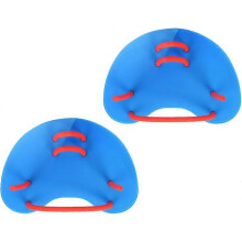 (As show, One size) Adult Unisex Tech Paddle Hand Paddles for Swimming Scuba Thin Hand Fins Pool Swim Paddles(Bl MNP