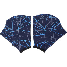 (As show, One size) Adult Aquatic Glove Open Finger Webbed Swimming Gloves Elastic Nylon Water Training Paddle Adjustable Swim Gl GWI