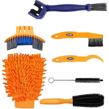 (As show, One size) Bike Cleaning Tool Set 7 Pieces  Fit for Mountain Bike Road Bike City Bike Folding Bike FYM