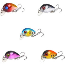 (As show, One size) 5Pcs Fishing Lures Set, mini tiny small light shallow dive trout perch fishing lures, Single Hook Spinner Ba UTB