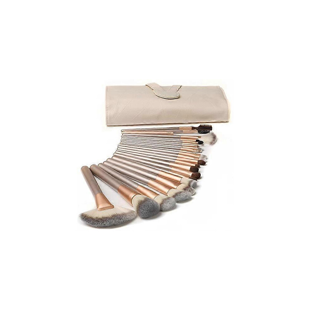 (As show, One size) Make up Brushes,18 Pcs Professional Makeup Brush with PU Leather Bag Be WCZ