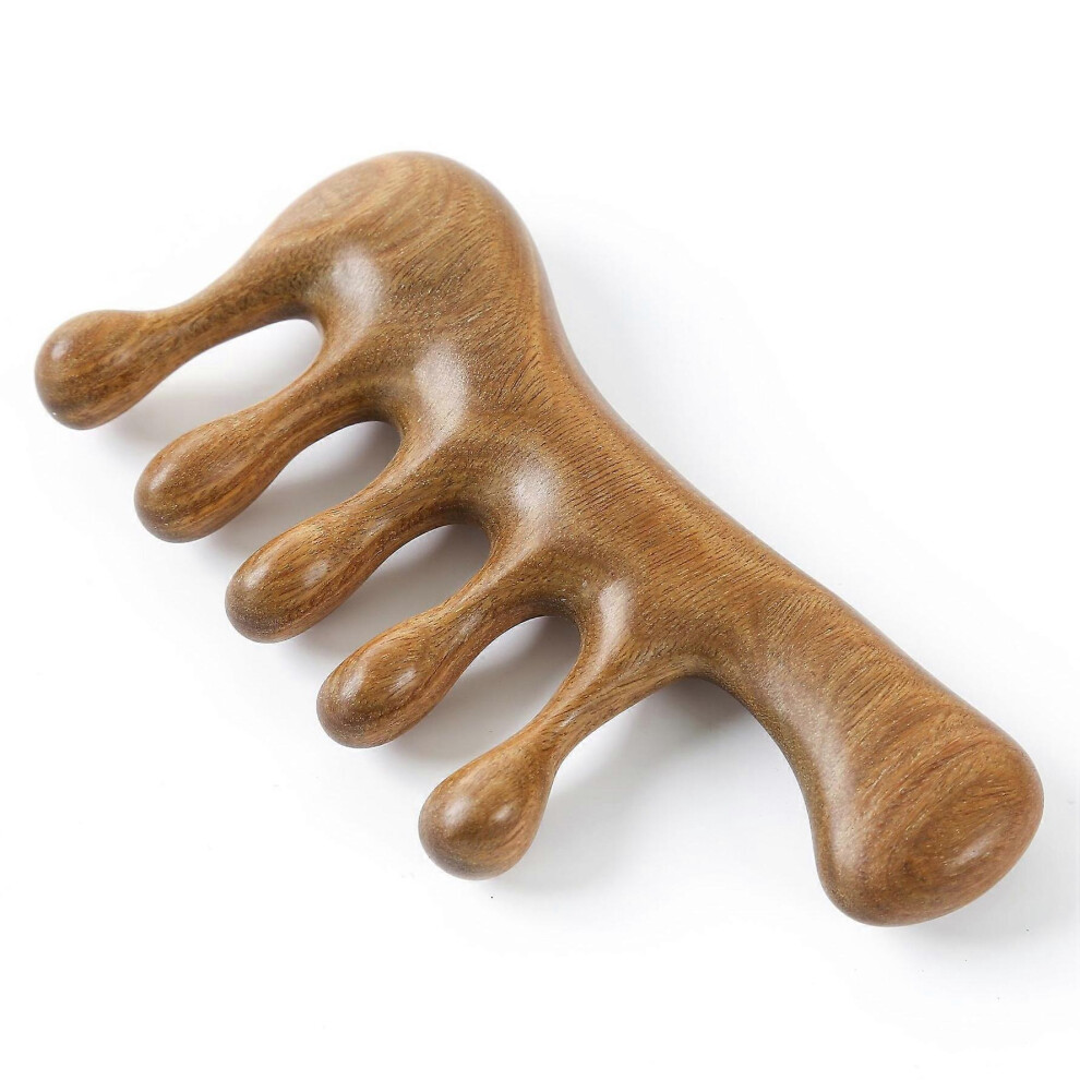 Unisex (As Show, One Size) Wooden Comb Wood Massage Comb Scalp Massager Handmade Sandalwood Comb Wide Tooth Wood C Xjg