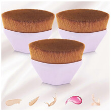(As show, One size) 3pcs Foundation Makeup Petal-Shaped Kabuki Brushes, Used for Cosmetics(light pi JPJ