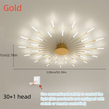 (Golden Half Flower) Luxurious Warm White LED Ceiling Lamp - Modern Indoor Lighting Fixture