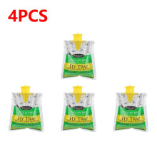 (4 PCS) Catcher Bag Hanging Flies Flytrap Fly traps Pack Water-Soluble Disposable Non-Toxic Harmless
