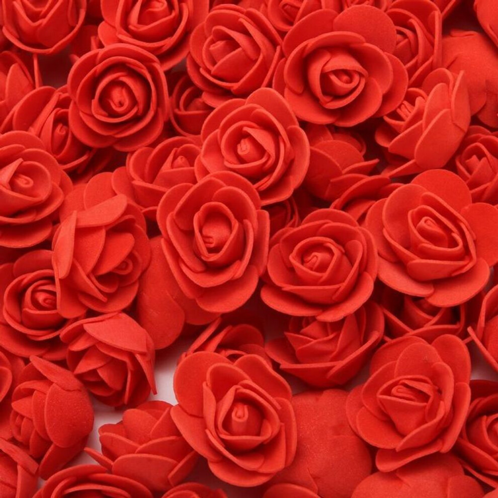 (red, 50) Mini Foam Flowers for DIY Bouquets