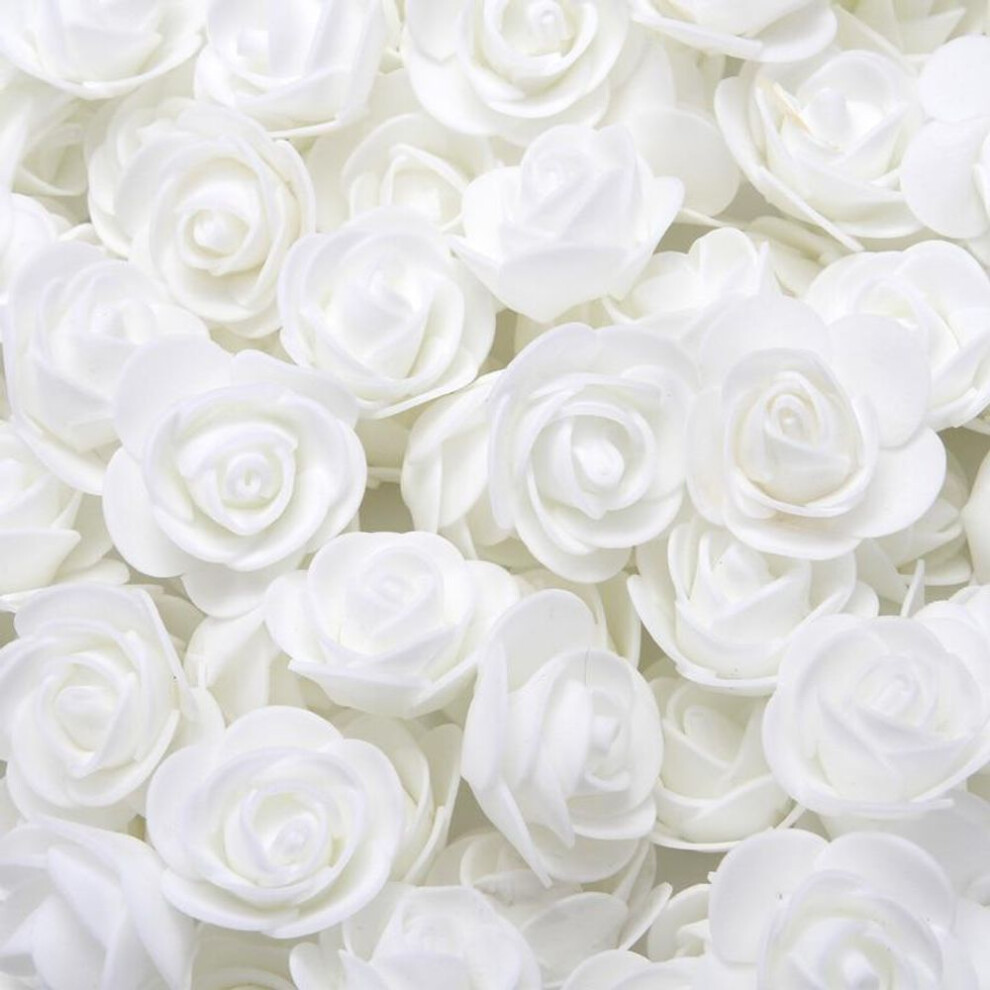 (white, 50) 50pcs/bag Mini Rose Foam Flowers Diy Bouquet Wedding Party Decoration