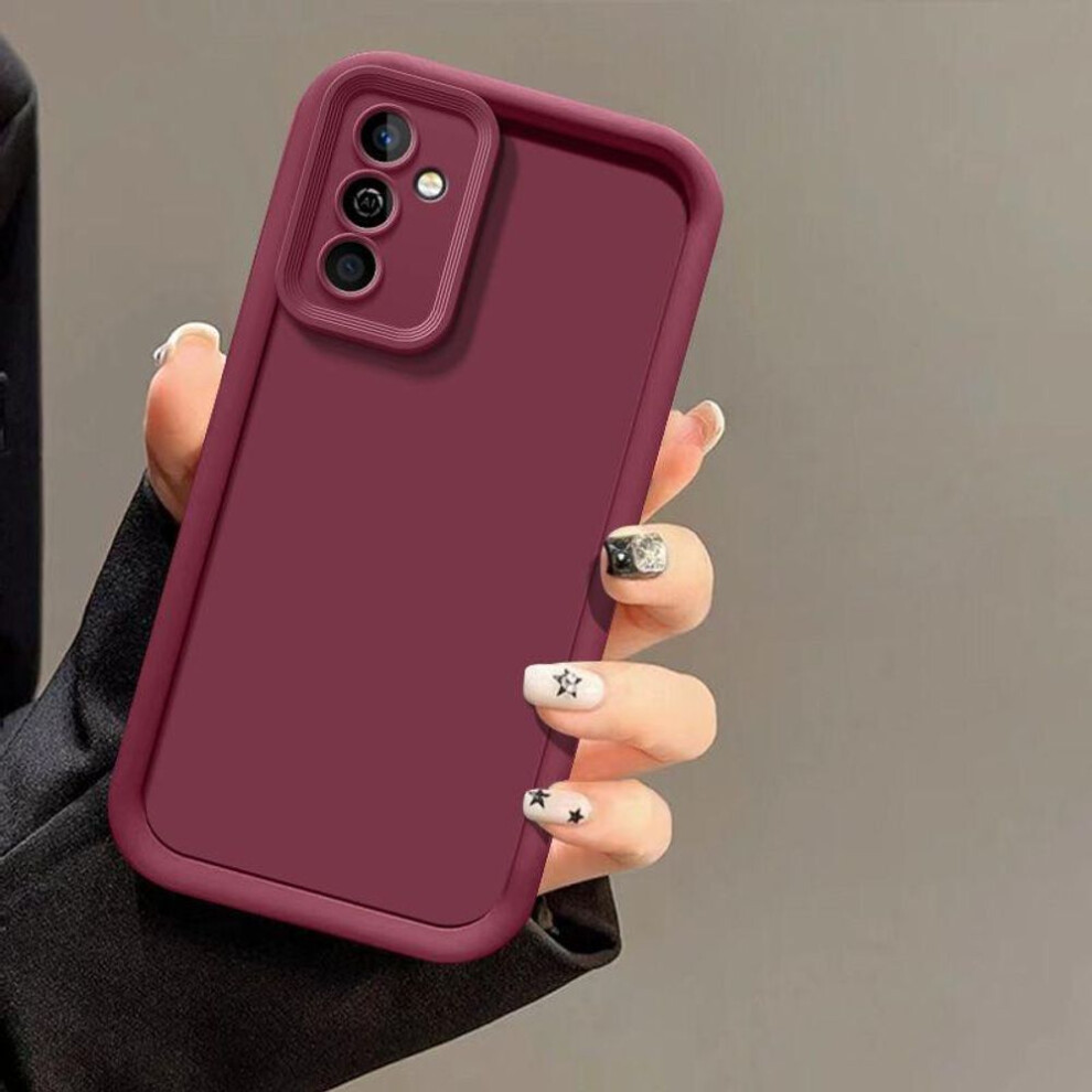 (wine red, Samsung Galaxy A04 (4G)) Camera Protect Silicone Case For Samsung Galaxy A36 A56 A26 A35 A55 A25 A15 A05s A54 A34 A24 A53 A52 A51 A13 A23 S25 S24 Fe Soft Tpu Back Cases Cover
