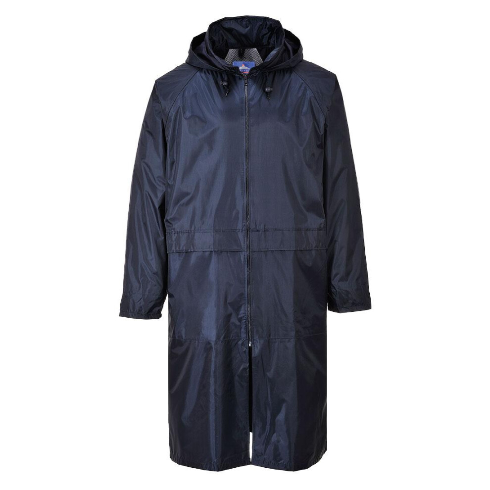 (5XL, Navy) Portwest Mens Classic Raincoat