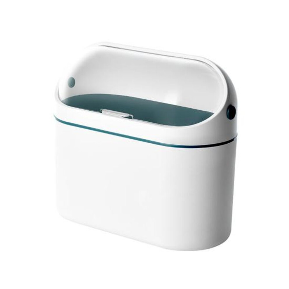 (white) Countertop Trash Can With Clear Lid Large Capacity Detachable Modern Min Waste Rubbish Garbage Storage Bin Kitchen Supplies