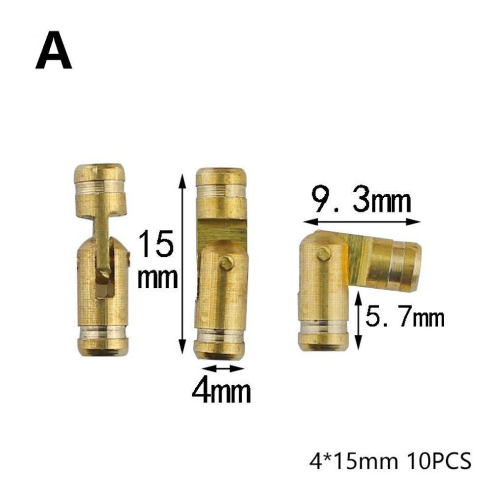 (4x15mm) 10pcs Jewelry Box Small Box Hidden Hinges Hardware Supplies Brass Invisible Wooden Case 1 Inch