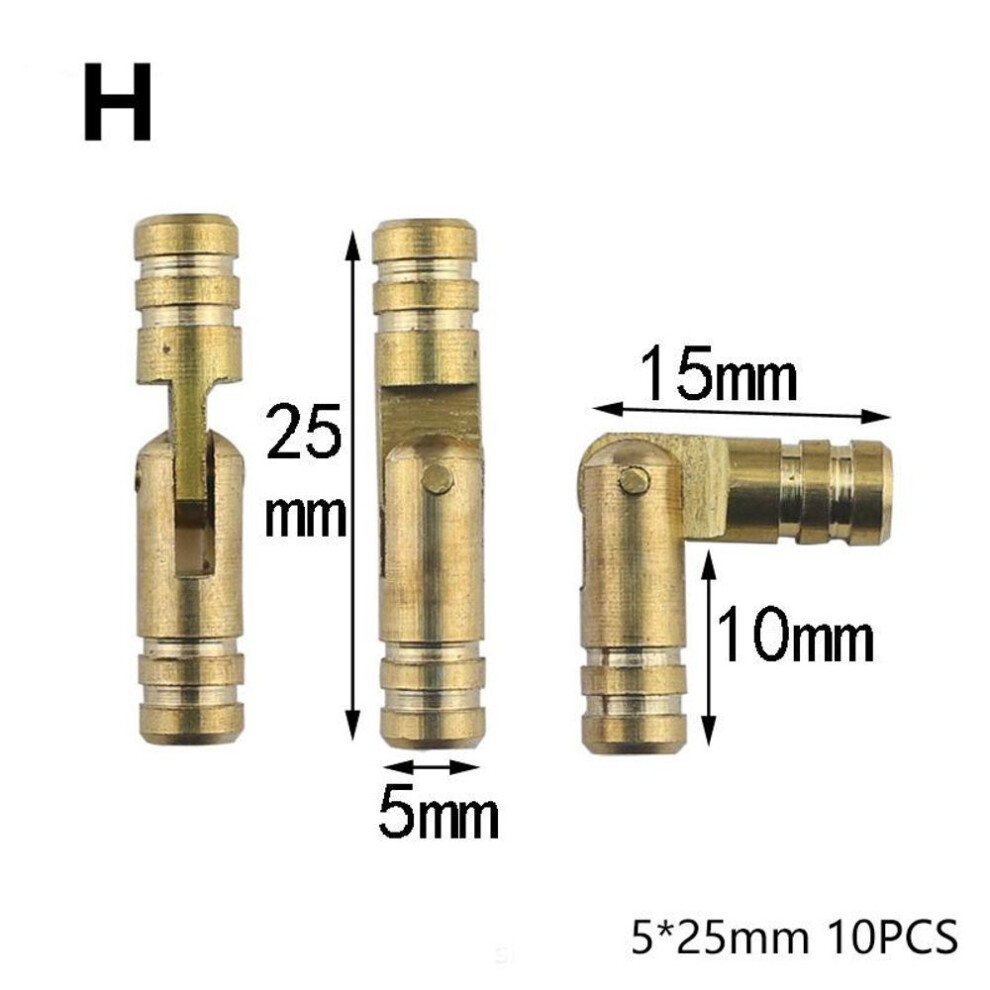 (5x25mm) 10pcs Jewelry Box Small Box Hidden Hinges Hardware Supplies Brass Invisible Wooden Case 1 Inch