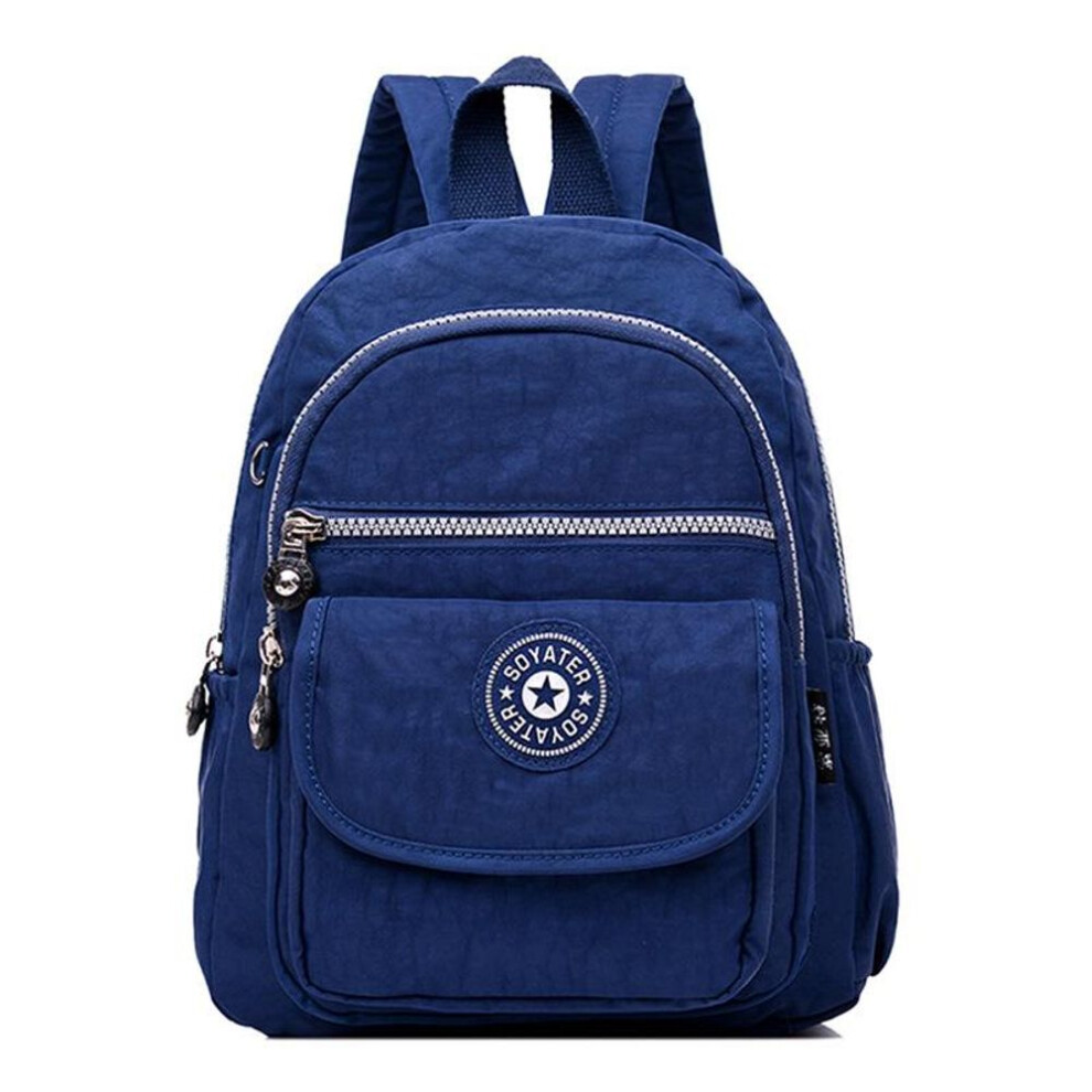 (dark blue) Outdoor Sports Backpack Women Bag Lightweight Nylon Large Capacity