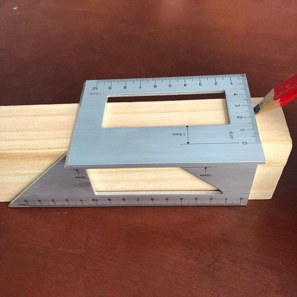 Dys Tool Shop Multifunctional Square 45/90 Degree Gauge Angle Ruler Measuring Woodworking Tool