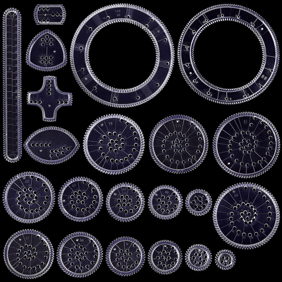 22 Pieces Spirograph Drawing Set Creative Deluxe Drawing Kit