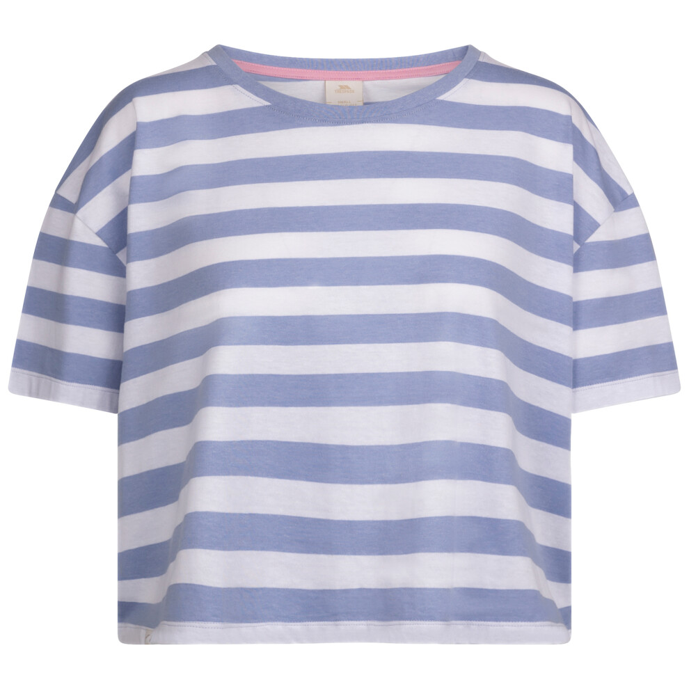 (S, Cool Blue) Trespass Womens/Ladies Donna Striped Boxy T-Shirt
