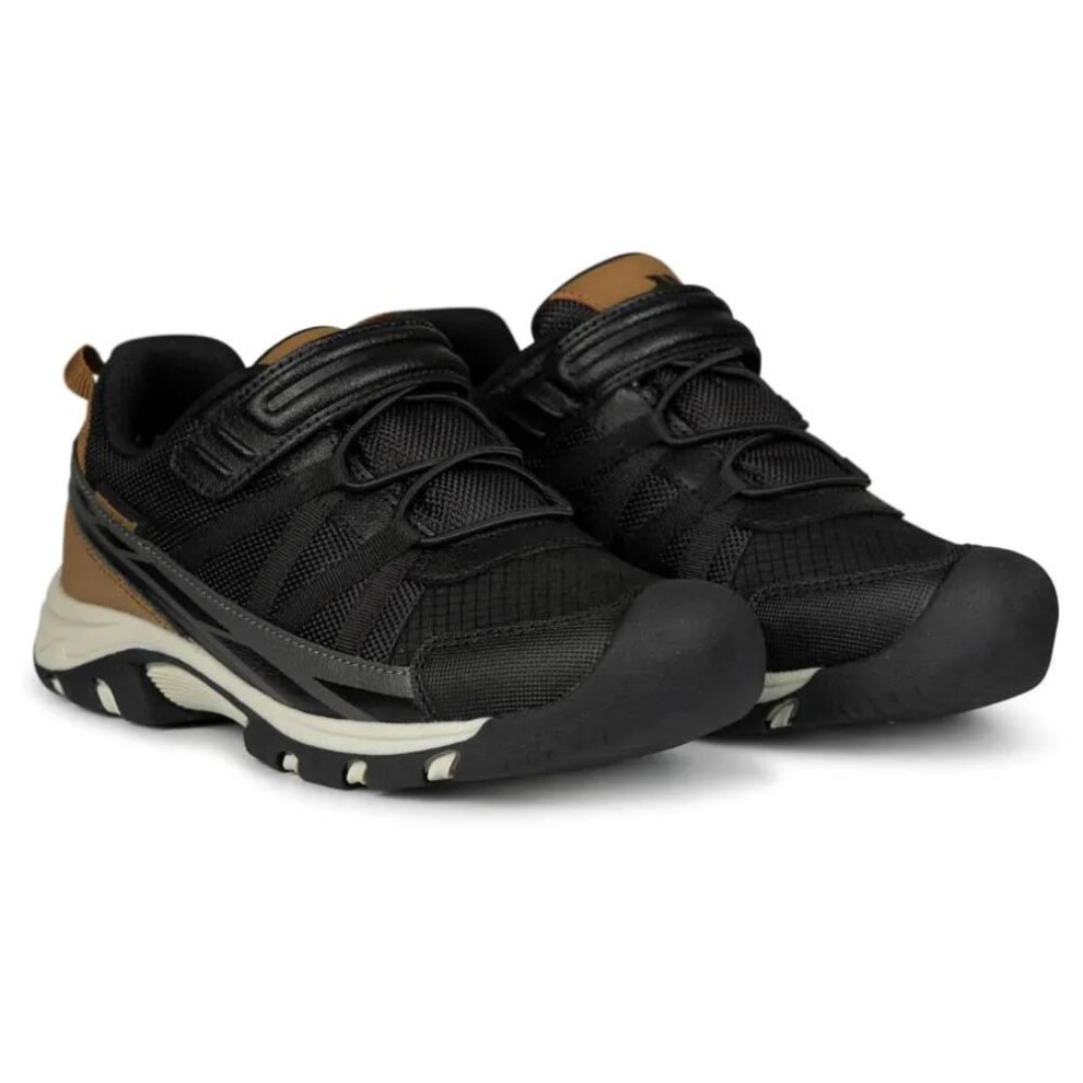 (2 UK, Black) Trespass Childrens/Kids Roan Waterproof Trainers