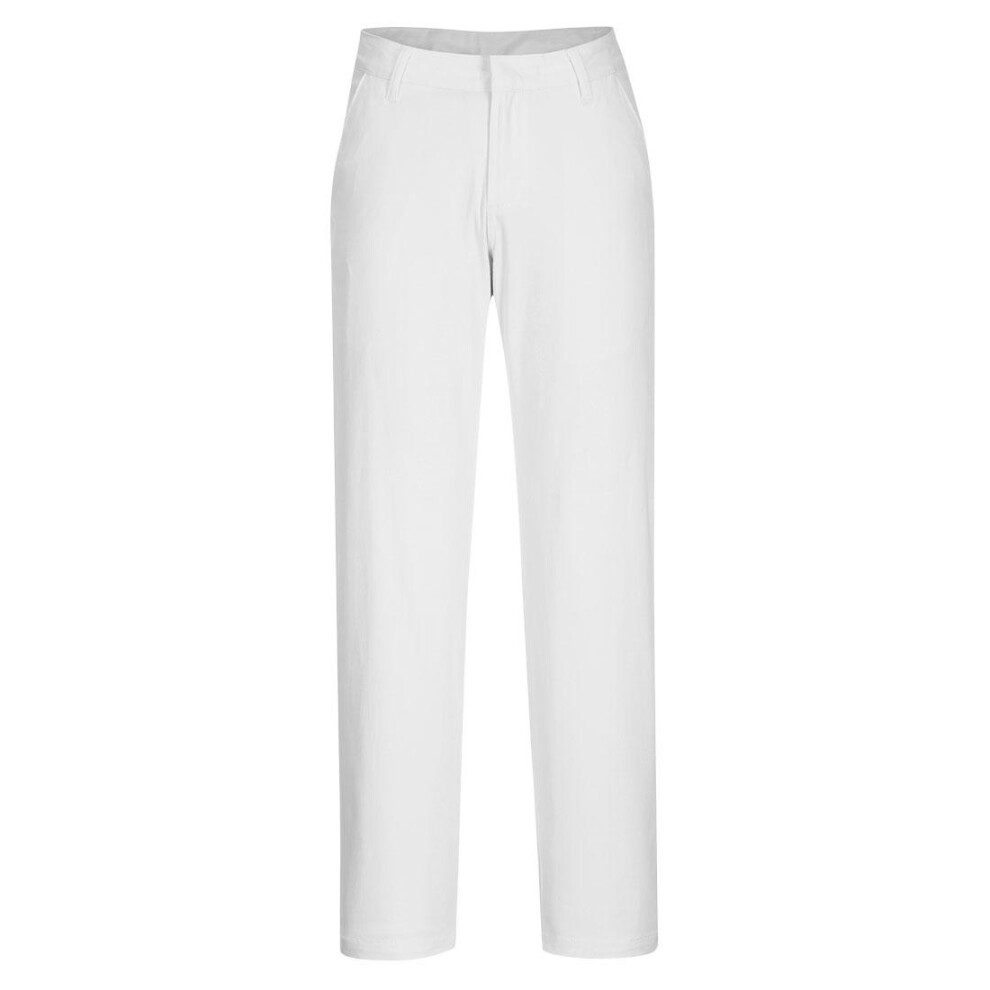 (26R, White) Portwest Womens/Ladies Stretch Chino Slim Trousers