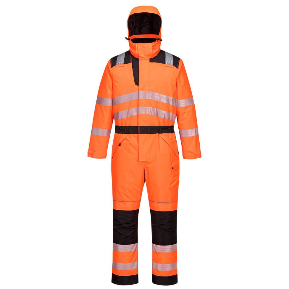 (48 inR, Orange/Black) Portwest Unisex Adult PW3 Hi-Vis Safety Overalls