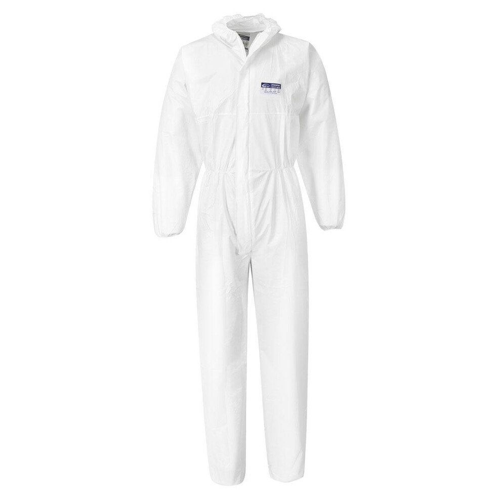 (4XL R, White) Portwest Unisex Adult Microporous Overalls (Pack of 50)